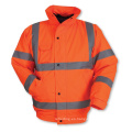 Venta caliente Chaqueta de seguridad de alta visibilidad chaqueta de bombardero reflectante impermeable hola vis 2 en 1 chaqueta